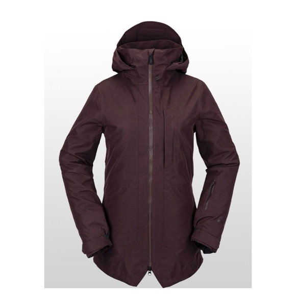 NWOT Volcom Iris 3 in 1 Gore Snowboard Ski Jacket in Dark Burgundy  Size Small - Picture 2 of 16